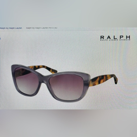 PREOWNED RALPH LAUREN RA 5190 SUNGLASSES ( NICE ) CAT EYE PURPLE TORTOISE - Picture 5 of 12